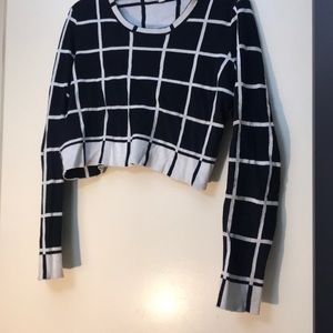 BCBGeneration window panel cropped sweater